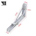 Folding Angle Bracket Adjustable Wall Mounted Durable Bearing Shelf Stainless Steel Bracket DIY Home Table Bench Shelf Bracket Stainless Steel Bracket 16 Inch Model BRK14 - Image 3