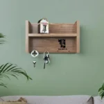 RANDOM Key Holder with Shelf for Home Decor L- 12 X H-08 X D-5 Model Key002