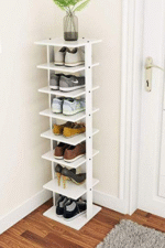 Shoe Rack Melamine Laminated Board Height-48" Length:12",Depth:12" Model : SR3007