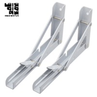 Folding Angle Bracket Adjustable Wall Mounted Durable Bearing Shelf Stainless Steel Bracket DIY Home Table Bench Shelf Bracket Stainless Steel Bracket 16 Inch Model BRK14