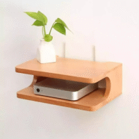 WiFi Router storage Stand Set Top Box Stand Wall Floating Shelves Wall Mount Height #  10.5  CM  Length # 30 CM  Depth # 20 CM Model RS202 & self