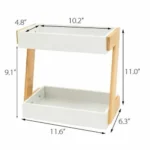 Kitchen Stoage Organizer shelves (Wood & Board ). H-12 inch L16 inch D-06 inch.Model:Ktr4004 - Image 2