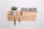 Natural Wood Decorative Wall Shelves Material: Wood Width: 16 inch Height 5 inch Depth: 5 inch Model WD002 - Image 3