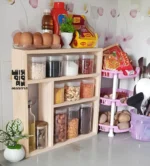 Wooden Kitchen Storage Rack Model Height 24 inch Width 16 inch Depth 5 inch Model WRK006 - Image 2